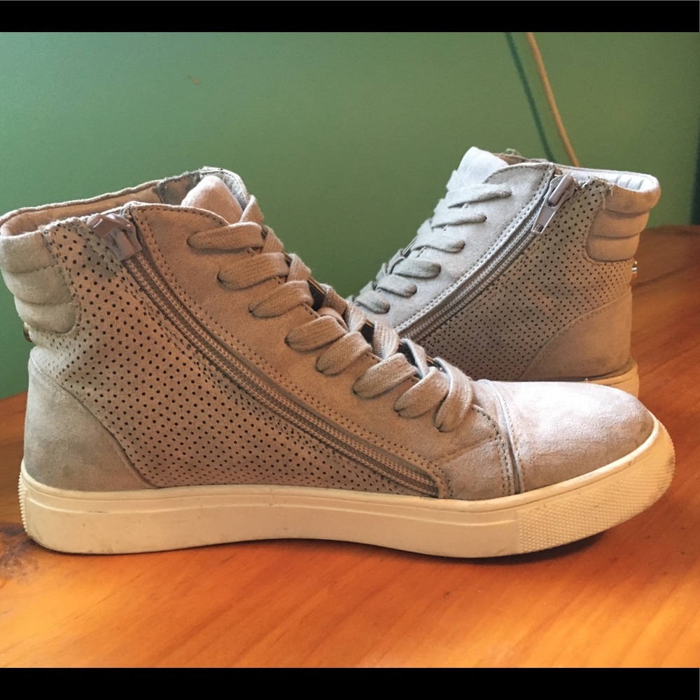 Steve Madden Gray Zip-up Sneakers